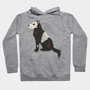 Apocalyptic Zombie Dog Sitting Hoodie